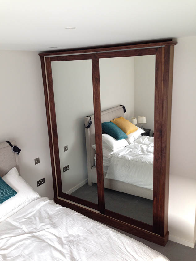 Fitted mirrored wardrobe, handmade in Shropshire
