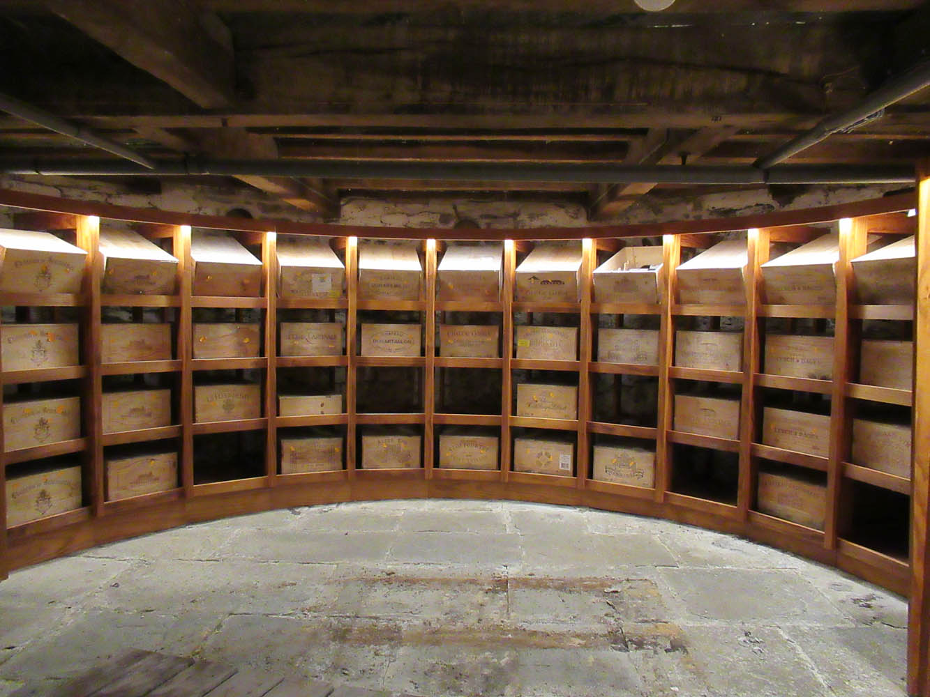Wine cellar curved case storage, Shropshire